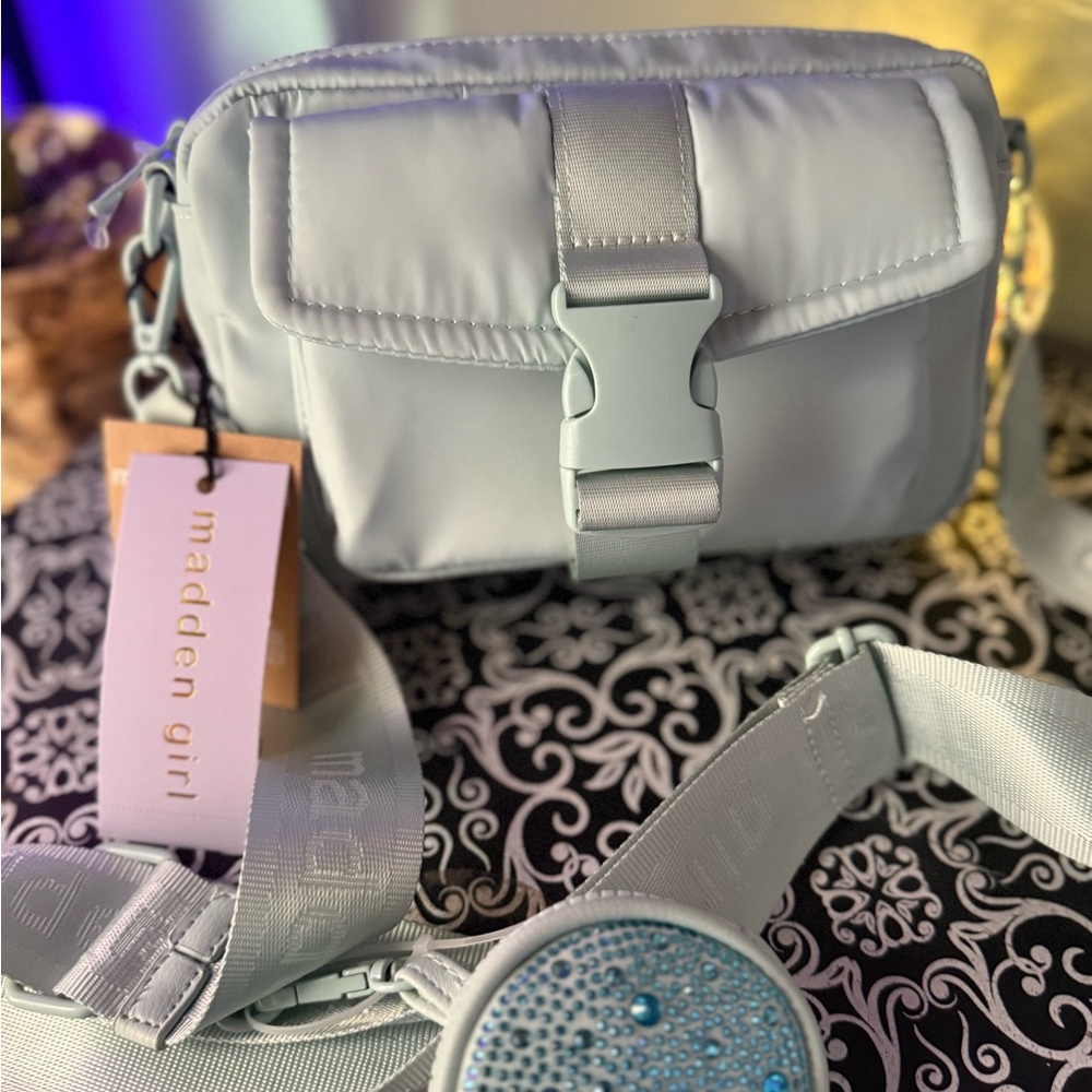 Madden Girl Sky Blue Crossbody Bag